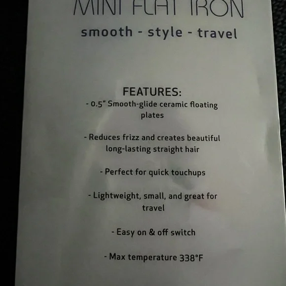 Viva Spa Smooth Style Travel Mini Flat Iron - Picture 2 of 2